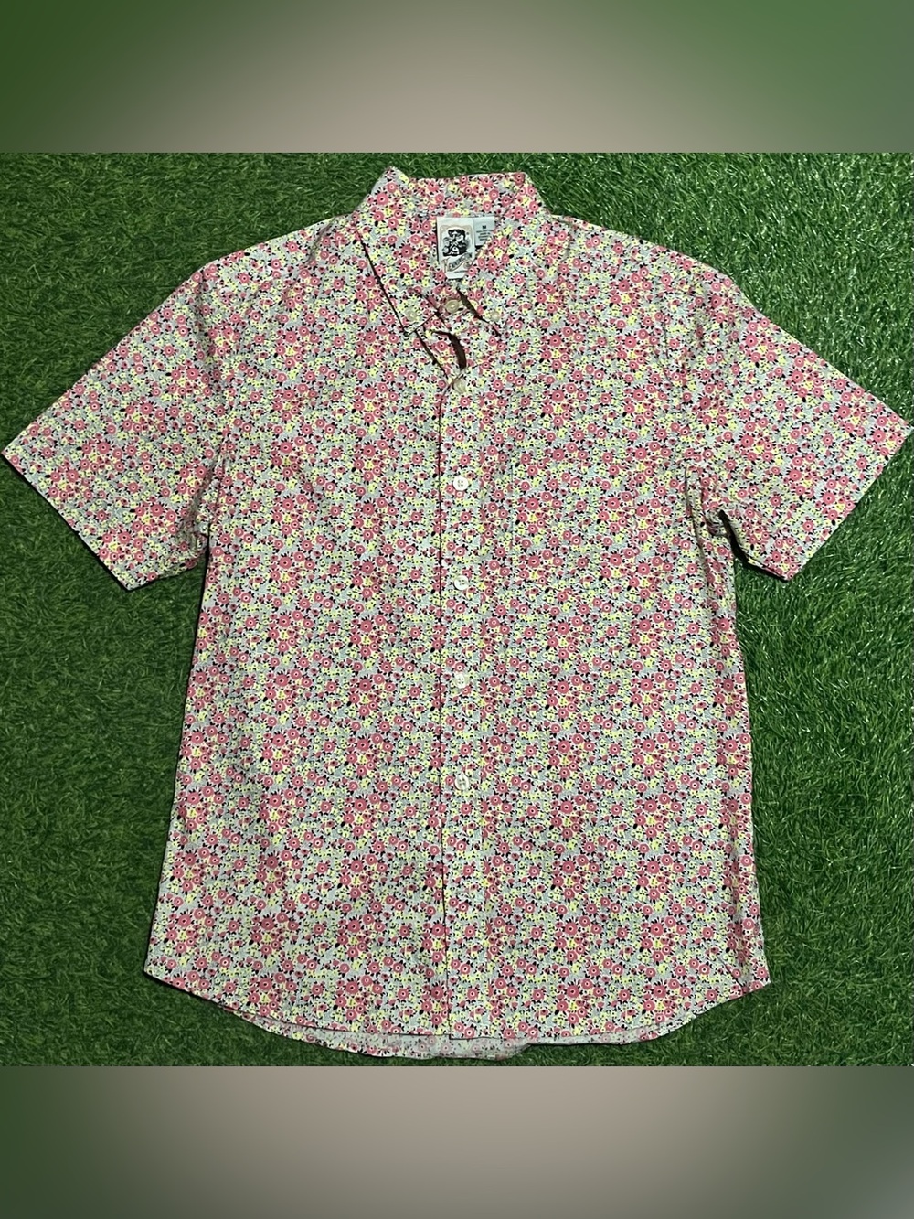 Kennington LTD Men’s Medium Hawaiian/Groovy Floral Short Sleeve Button Up Shirt